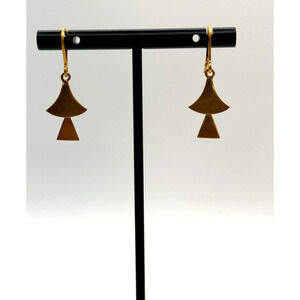 Jane Diaz Gold Plated Short Fan Cascade Earrings